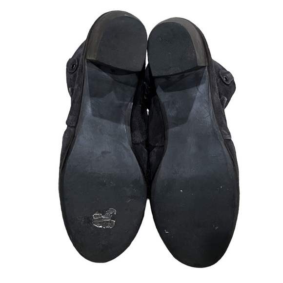 Coclico Black Suede Block Heel Pull On Ankle Boots Size 39 1/2 Women's - Picture 10 of 10